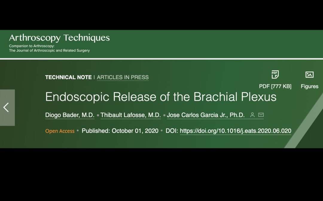 Neurolyse endoscopique du plexus brachial: technical update